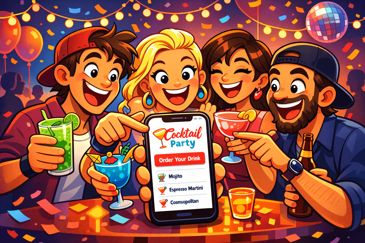 Friends enjoying cocktails together